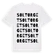 White t-shirt med Soltorget ordlek t-shirt