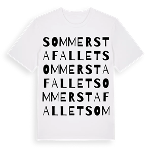 Sommerstafallet ordlek t-shirt – ekologisk bomull t-shirt från PinShirt