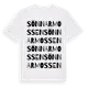 White t-shirt med Sönnarmossen ordlek t-shirt
