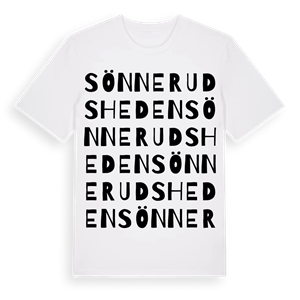 Sönnerudsheden ordlek t-shirt – ekologisk bomull t-shirt från Pinshirt