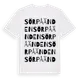 White t-shirt med Sör På Änden ordlek t-shirt