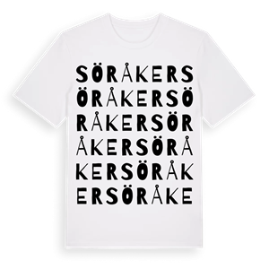 Söråker ordlek t-shirt – ekologisk bomull t-shirt från PinShirt