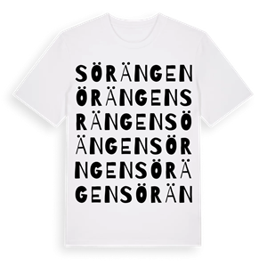 Sörängen ordlek t-shirt – ekologisk bomull t-shirt från PinShirt