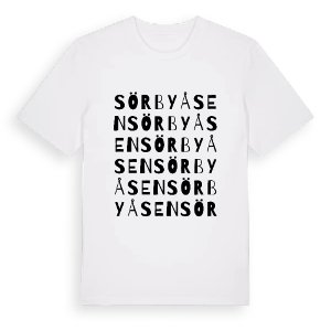 Sörbyåsen ordlek t-shirt – ekologisk bomull t-shirt från PinShirt