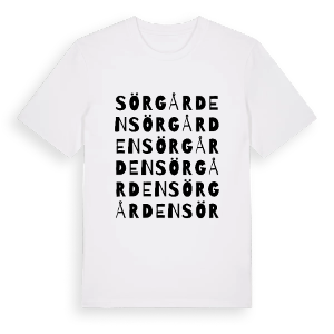Sörgården ordlek t-shirt – ekologisk bomull t-shirt från PinShirt