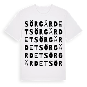 Sörgärdet ordlek t-shirt – ekologisk bomull t-shirt från PinShirt