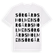 White t-shirt med Sörgårdsholmen ordlek t-shirt
