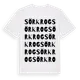 White t-shirt med Sörkrog ordlek t-shirt