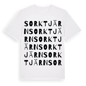 Sorktjärn ordlek t-shirt – ekologisk bomull t-shirt från PinShirt