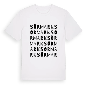 Sörmark ordlek t-shirt – ekologisk bomull t-shirt från PinShirt