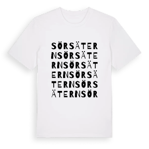 Sörsätern ordlek t-shirt – ekologisk bomull t-shirt från PinShirt
