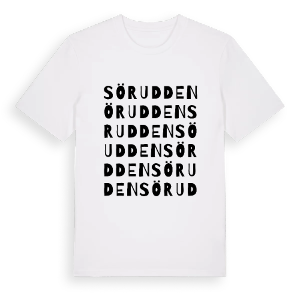 Sörudden ordlek t-shirt – ekologisk bomull t-shirt från PinShirt
