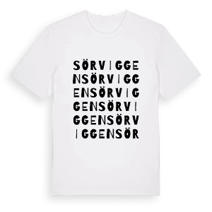 Sörviggen ordlek t-shirt – ekologisk bomull t-shirt från PinShirt