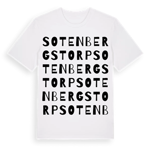 Sotenbergstorp ordlek t-shirt – ekologisk bomull t-shirt från PinShirt