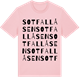 Pink Cotton t-shirt med Sotfallåsen ordlek t-shirt