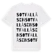 White t-shirt med Sotfallåsen ordlek t-shirt
