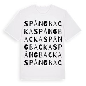Spångbacka ordlek t-shirt – ekologisk bomull t-shirt från Pinshirt