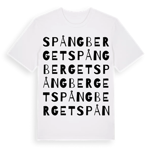 Spångberget ordlek t-shirt – ekologisk bomull t-shirt från PinShirt