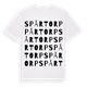 White t-shirt med Spårtorp ordlek t-shirt