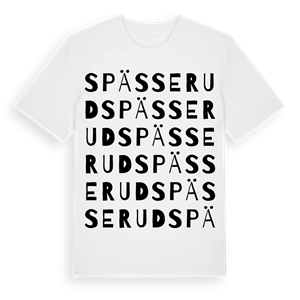 Spässerud ordlek t-shirt – ekologisk bomull t-shirt från PinShirt