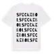 White t-shirt med Speckebol ordlek t-shirt