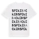 White t-shirt med Spekebacken ordlek t-shirt