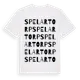 White t-shirt med Spelartorp ordlek t-shirt