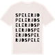 Vintage White t-shirt med Spelerud ordlek t-shirt