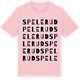 Pink Cotton t-shirt med Spelerud ordlek t-shirt