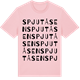 Pink Cotton t-shirt med Spjutåsen ordlek t-shirt