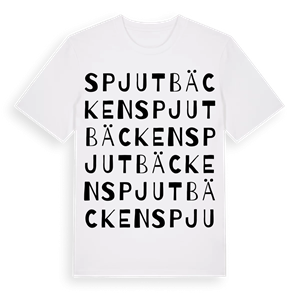 Spjutbäcken ordlek t-shirt – ekologisk bomull t-shirt från PinShirt