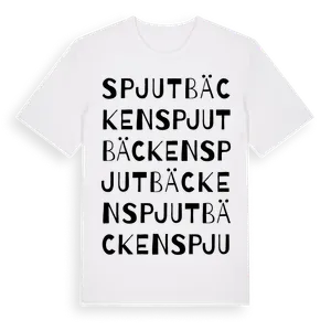Spjutbäcken ordlek t-shirt – ekologisk bomull t-shirt från Pinshirt
