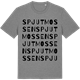 Mid Heather Gray t-shirt med Spjutmossen ordlek t-shirt