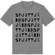 Mid Heather Gray t-shirt med Spjuttjärn ordlek t-shirt