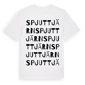 Spjuttjärn ordlek t-shirt – ekologisk bomull t-shirt från Pinshirt