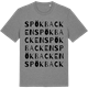 Mid Heather Gray t-shirt med Spökbacken ordlek t-shirt