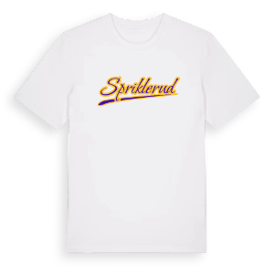 Spriklerud baseball t-shirt – ekologisk bomull t-shirt från PinShirt