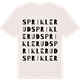 Vintage White t-shirt med Spriklerud ordlek t-shirt