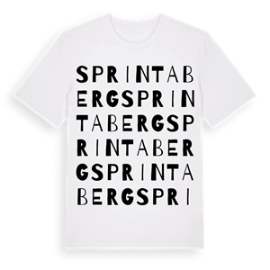 Sprintaberg ordlek t-shirt – ekologisk bomull t-shirt från PinShirt