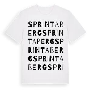 Sprintaberg ordlek t-shirt – ekologisk bomull t-shirt från Pinshirt
