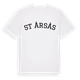 White t-shirt med St Årsås böjd t-shirt