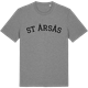 Mid Heather Gray t-shirt med St Årsås böjd t-shirt