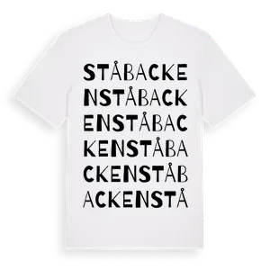 Ståbacken ordlek t-shirt – ekologisk bomull t-shirt från Pinshirt