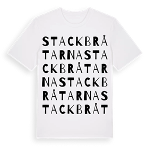 Stackbråtarna ordlek t-shirt – ekologisk bomull t-shirt från Pinshirt