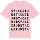 Pink Cotton t-shirt med Stackerud ordlek t-shirt
