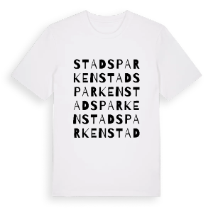Stadsparken ordlek t-shirt – ekologisk bomull t-shirt från PinShirt