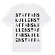 White t-shirt med Staffanskullen ordlek t-shirt