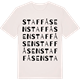 Vintage White t-shirt med Staffåsen ordlek t-shirt