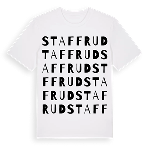 Staffrud ordlek t-shirt – ekologisk bomull t-shirt från Pinshirt