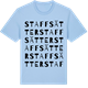 Blue Soul t-shirt med Staffsätter ordlek t-shirt